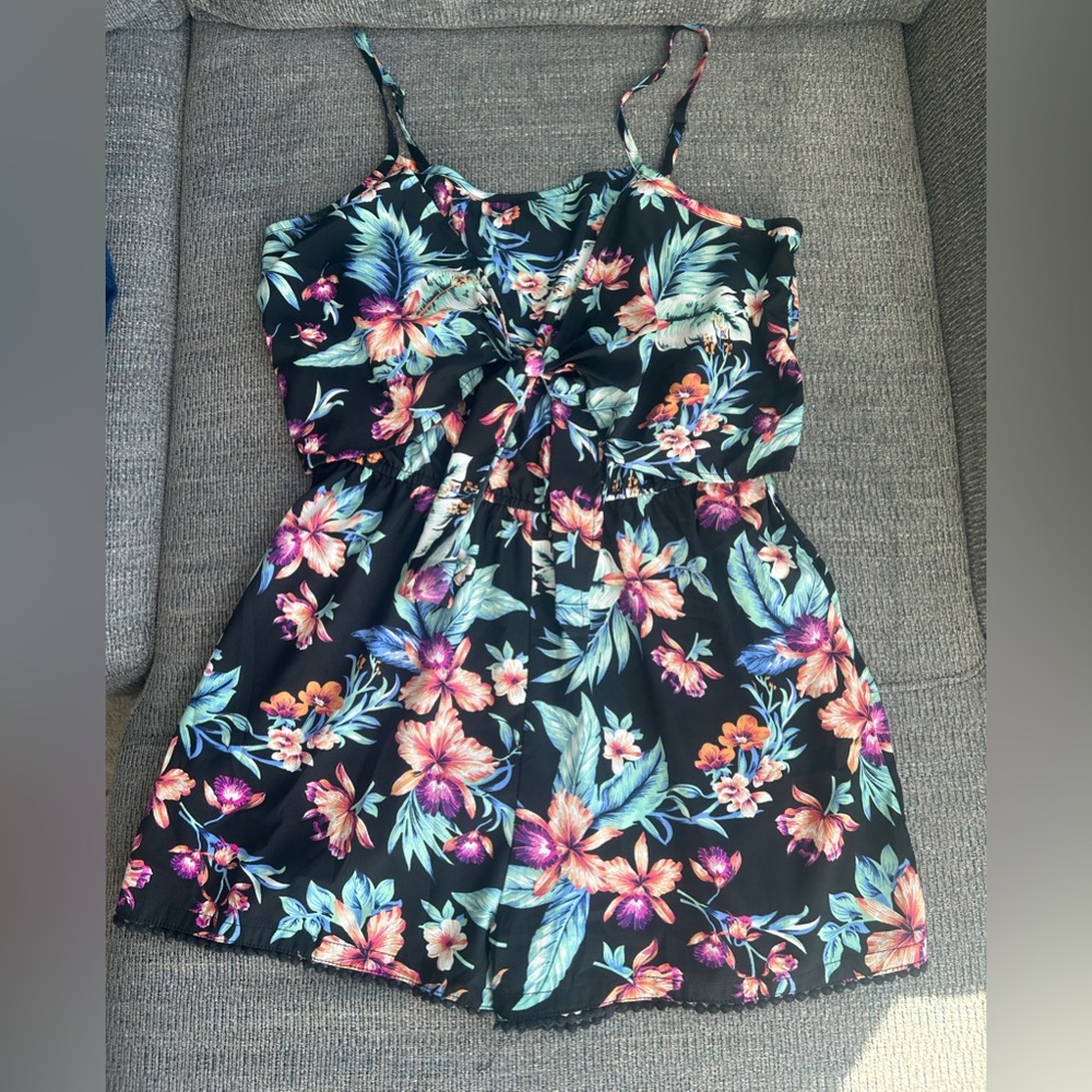 Women’s black floral romper